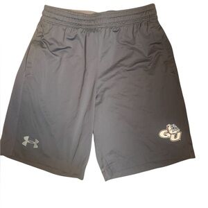 GONZAGA UNDER ARMOUR Men’s Gray Athletic Shorts Size Medium Pockets Bulldogs EUC